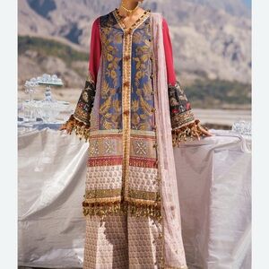 Elegant Multicolor Embroidered Outfit
